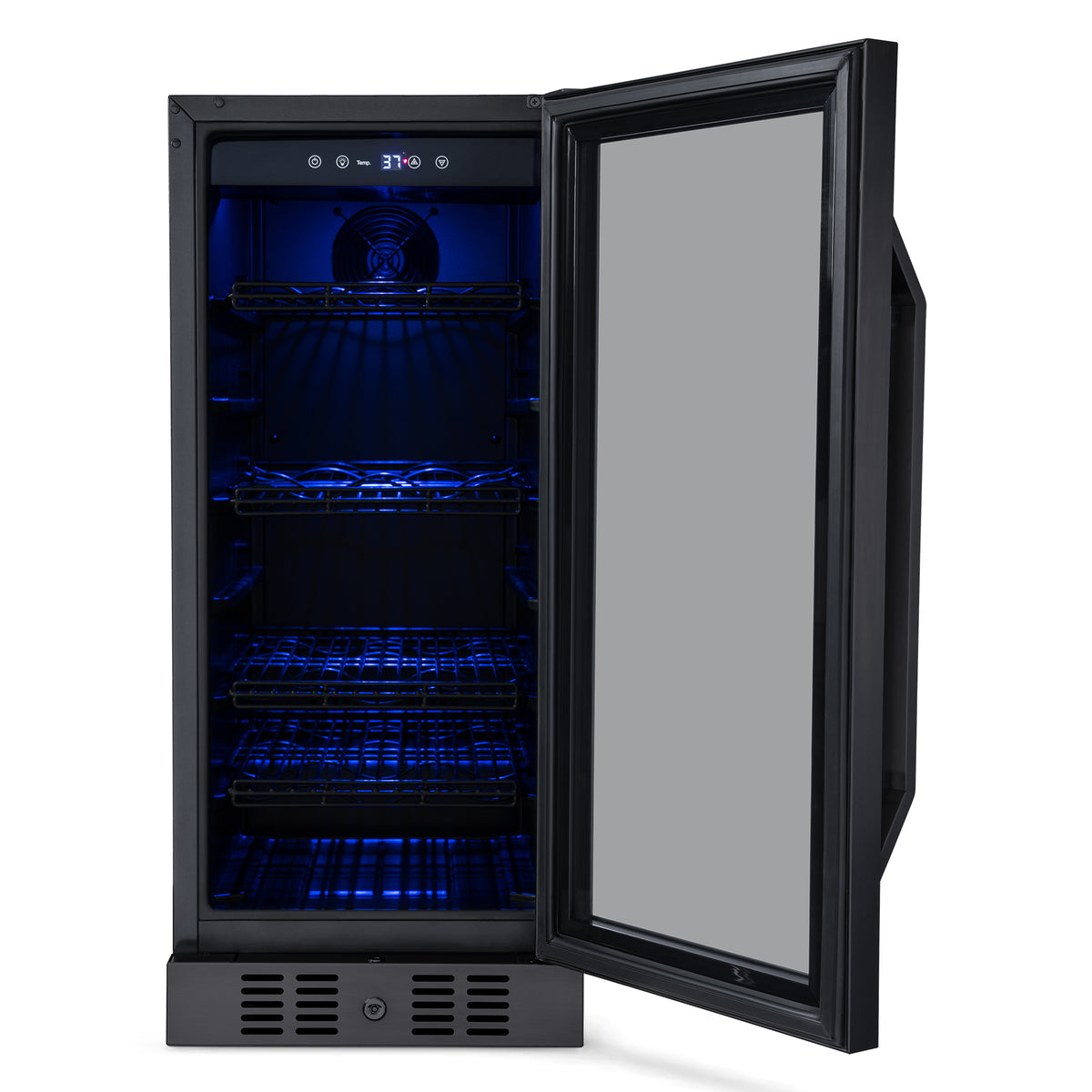 Newair® 80-Can, 33-Bottle Built-in Black Beverage Fridge - 15"