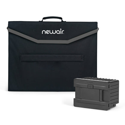 newair-solar-generator-kit-with-100w-solar-panel-and-173w-removeable-rechargeable-lithium-battery-connects-to-dc-12v-24v-electric-car-fridge-and-freezer-car-coolers