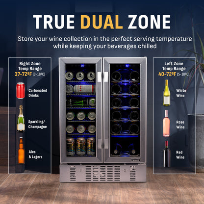 newair®-24-dual-zone-wine-and-beverage-fridge-in-stainless-steel