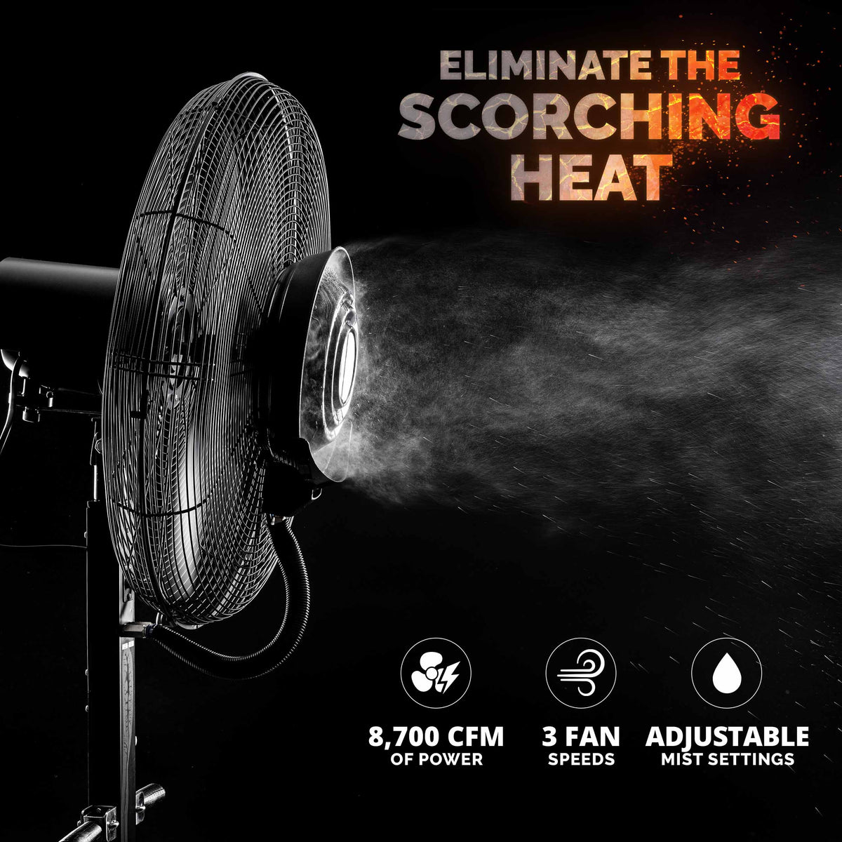 Newair® 26" Pedestal Misting Fan