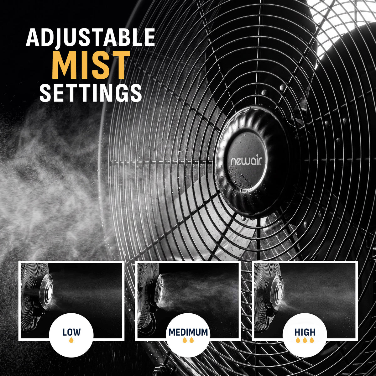 Newair® Outdoor Misting and Pedestal Fan Combination - 2,800 CFM