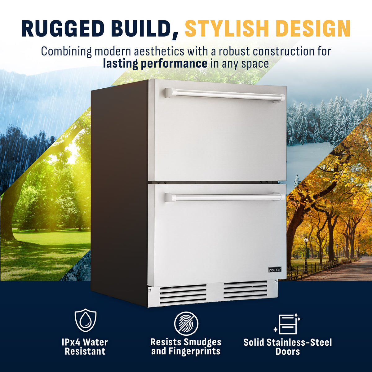 Newair® Undercounter Dual Zone Freezer & Refrigerator - 24"