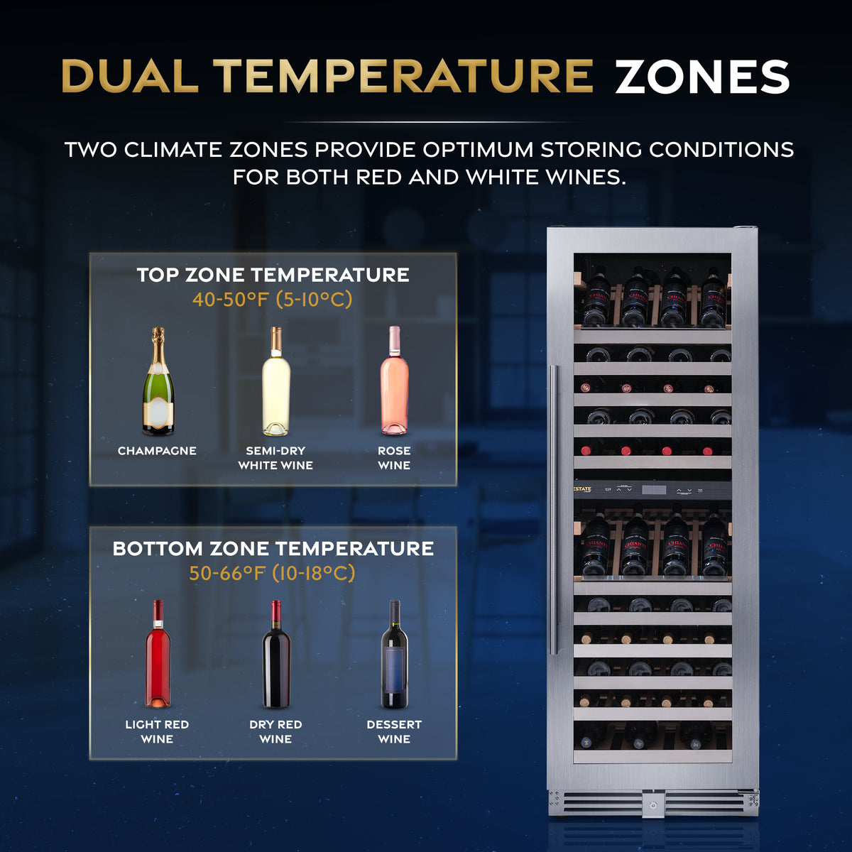 Newair® 160-Bottle Freestanding Stainless Steel Wine Fridge