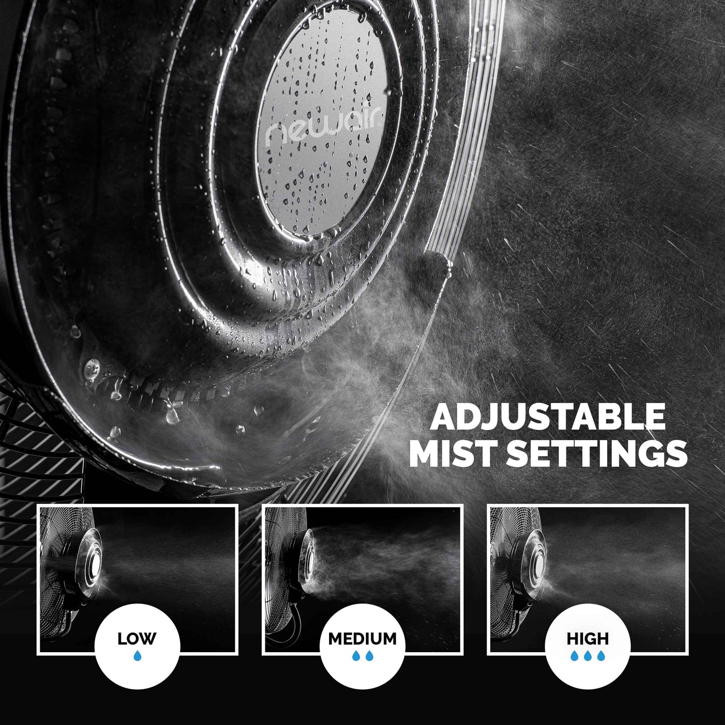 Newair® 26" Pedestal Misting Fan