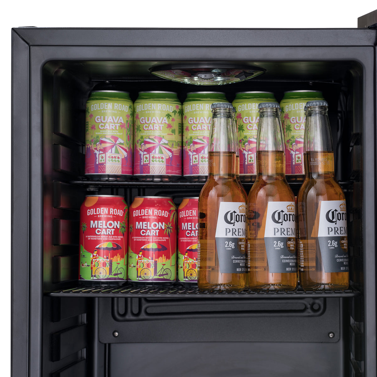 Newair® Prismatic™ Series Beverage Fridge with RGB HexaColor™ LED Lights