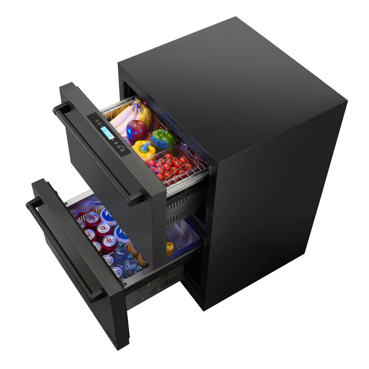 Newair 24 inch Refrigerator and Outdoor Freezer, Undercounter Refrigerator Freezer Convertible