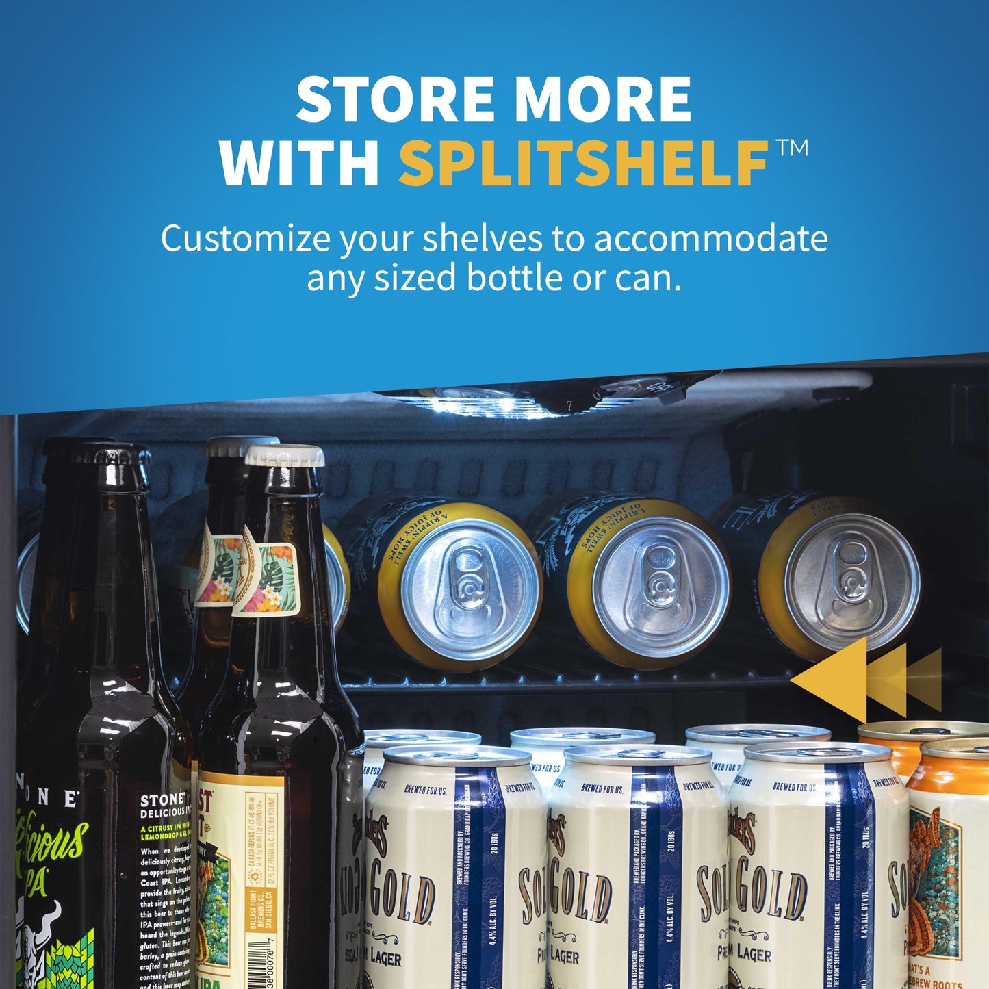 Newair® 126-Can Freestanding "Beers of the World" Beverage Fridge - 18.5"