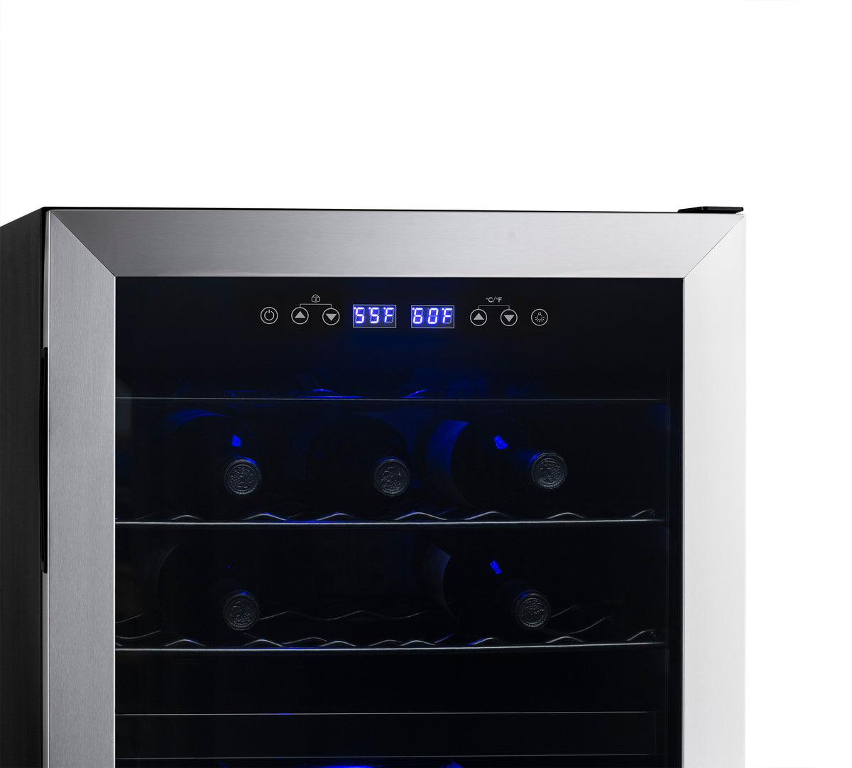 Newair® 43-Bottle 18.9" Stainless Steel Freestanding Dual Zone Wine Fridge