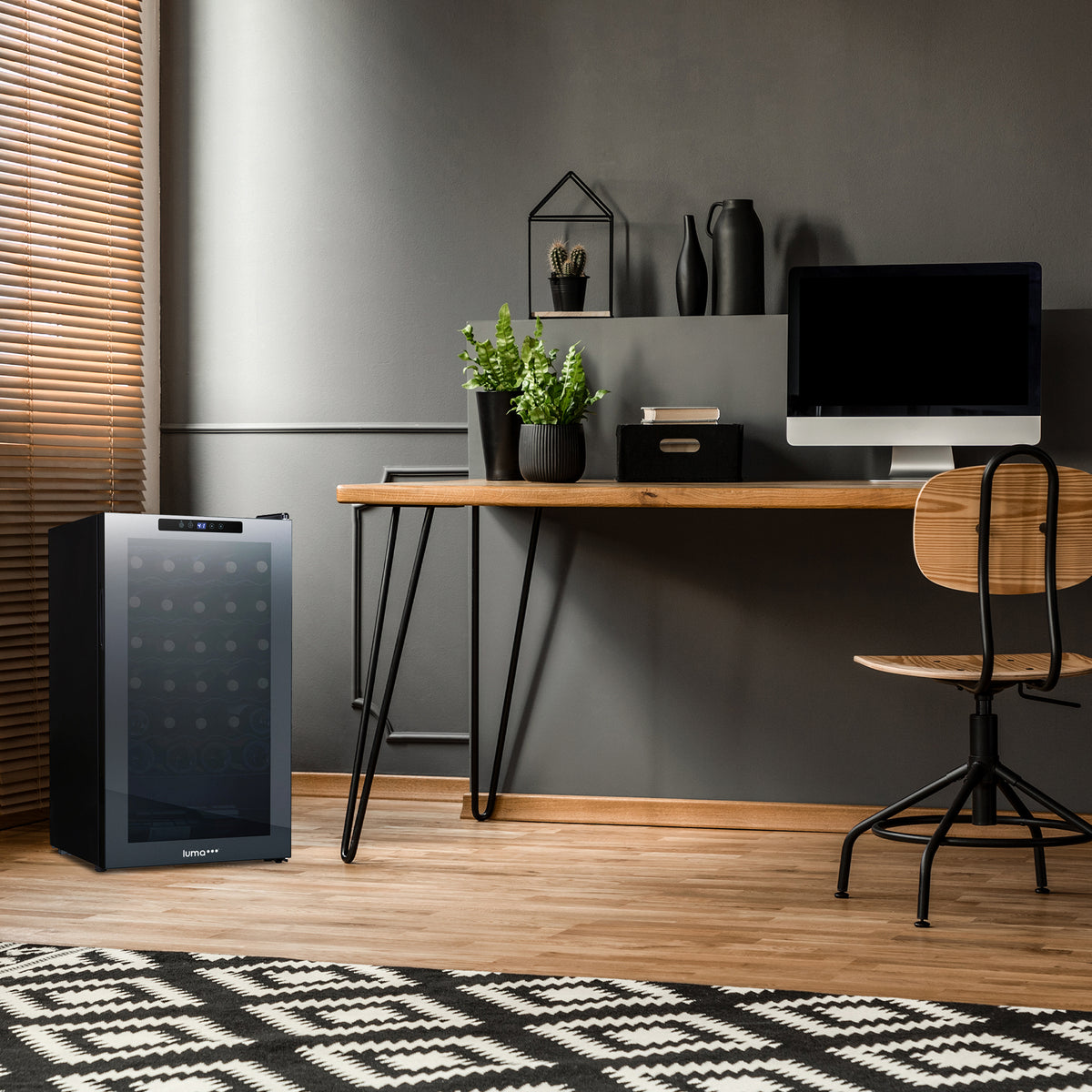 Luma® 34-Bottle 18.7" Black Freestanding Wine Fridge