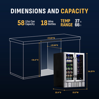 newair®-24-dual-zone-wine-and-beverage-fridge-in-stainless-steel