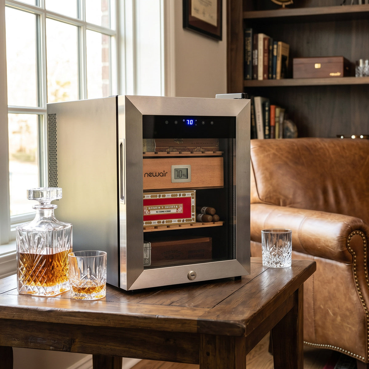 Newair® Electric Cigar Humidor with Opti-Temp™, 250-Count