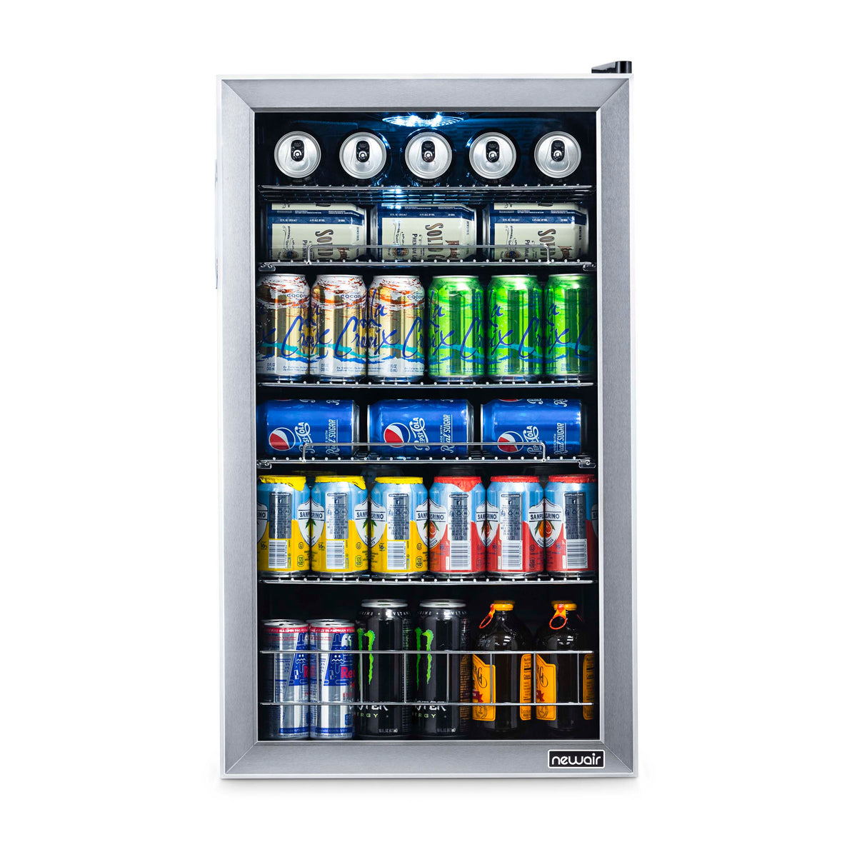 Newair® 126-Can Freestanding Stainless Steel Beverage Fridge - 18.9"