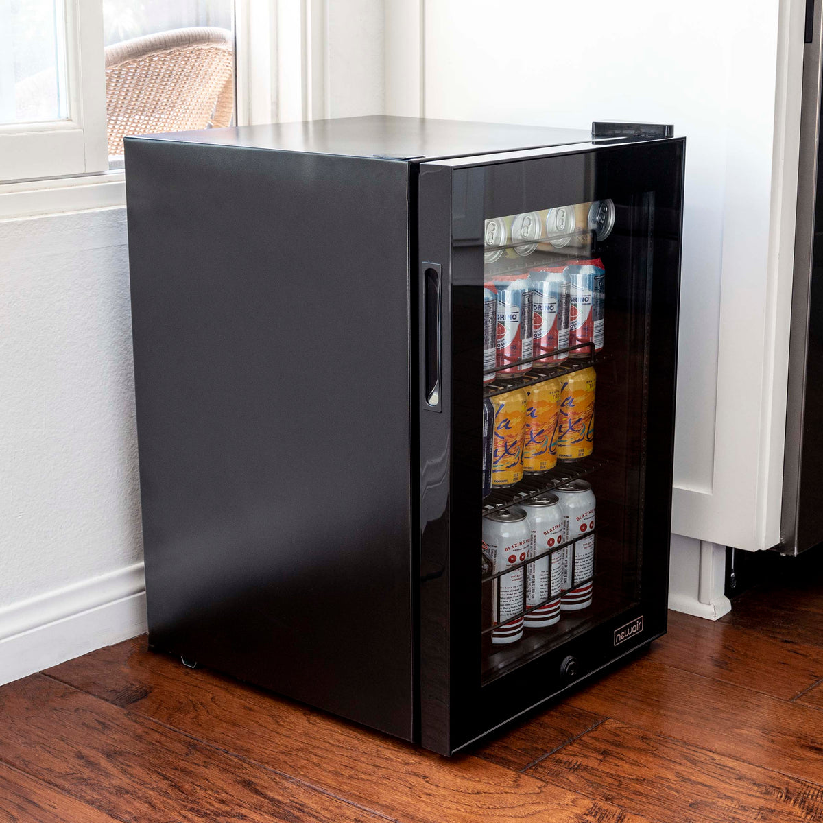 Newair® 90-Can Freestanding Black Beverage Fridge - 17"