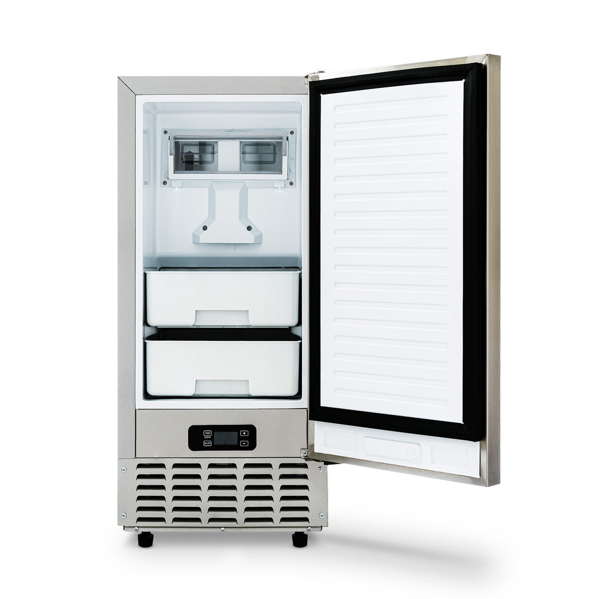Newair 15” Undercounter Nugget Ice Maker, 66 lbs/day - Stainless Steel