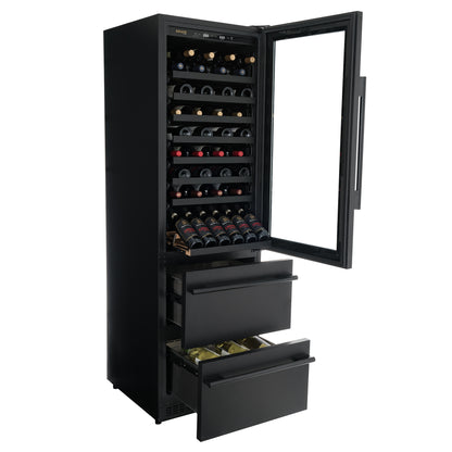 estate-series-premium-dual-zone-wine-and-beverage-center-with-door-open-and-shelves-open