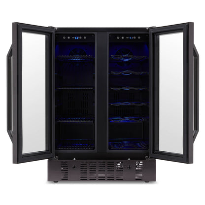newair®-24-black-stainless-steel-dual-zone-wine-and-beverage-fridge