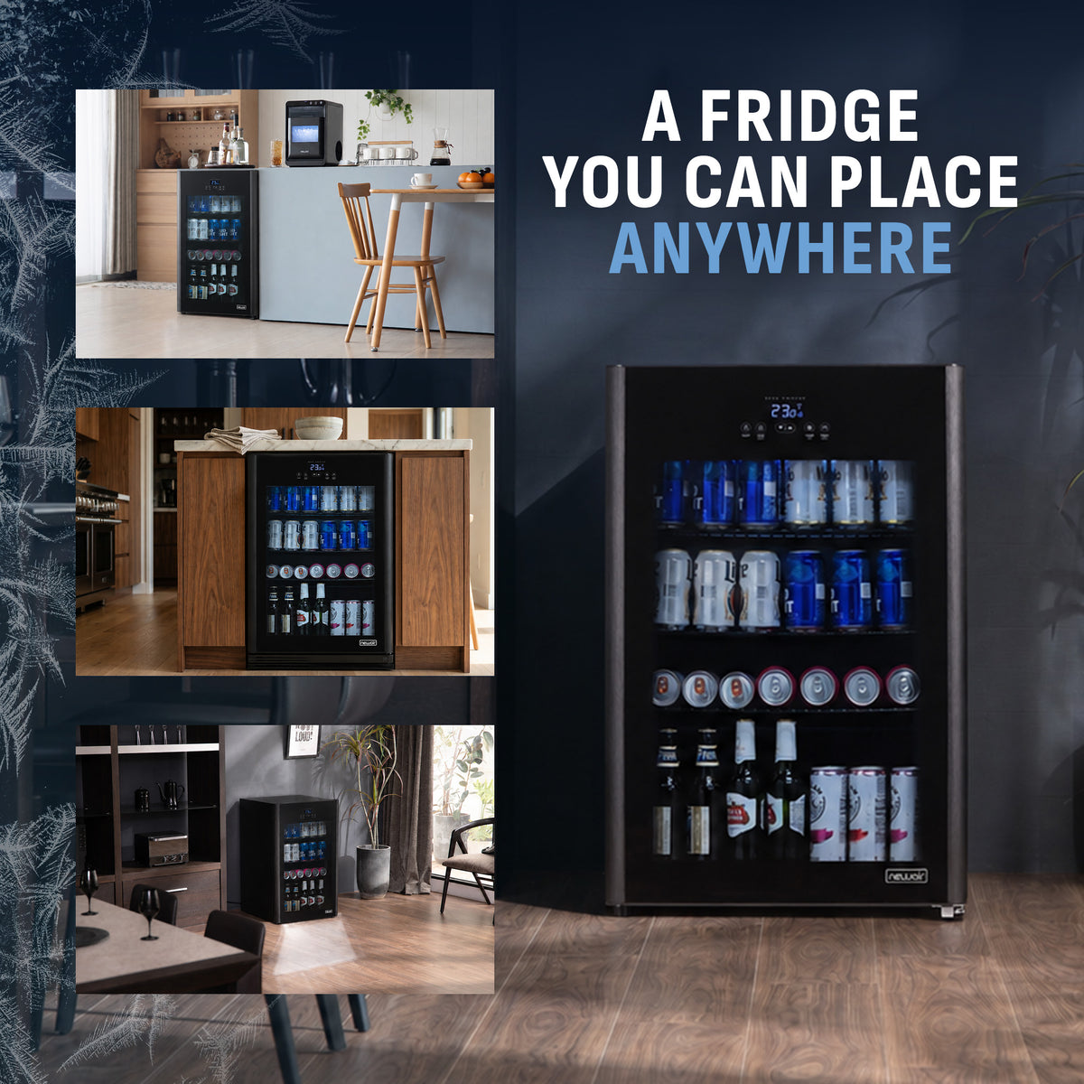 Newair® 125-Can Freestanding Beer Froster in Black - 22.1"