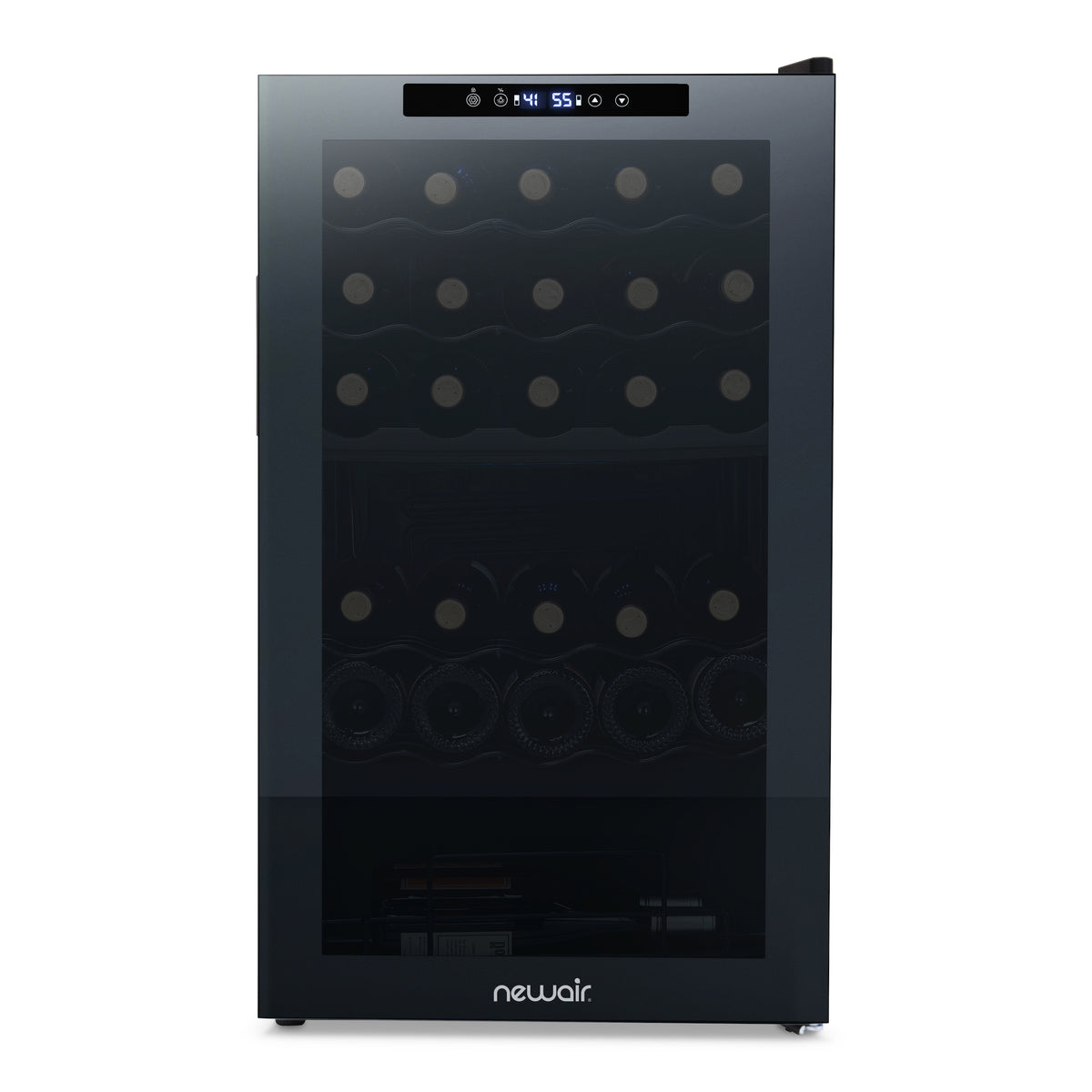 Newair® 33-Bottle 19.5" Black Freestanding Dual Zone Wine Fridge