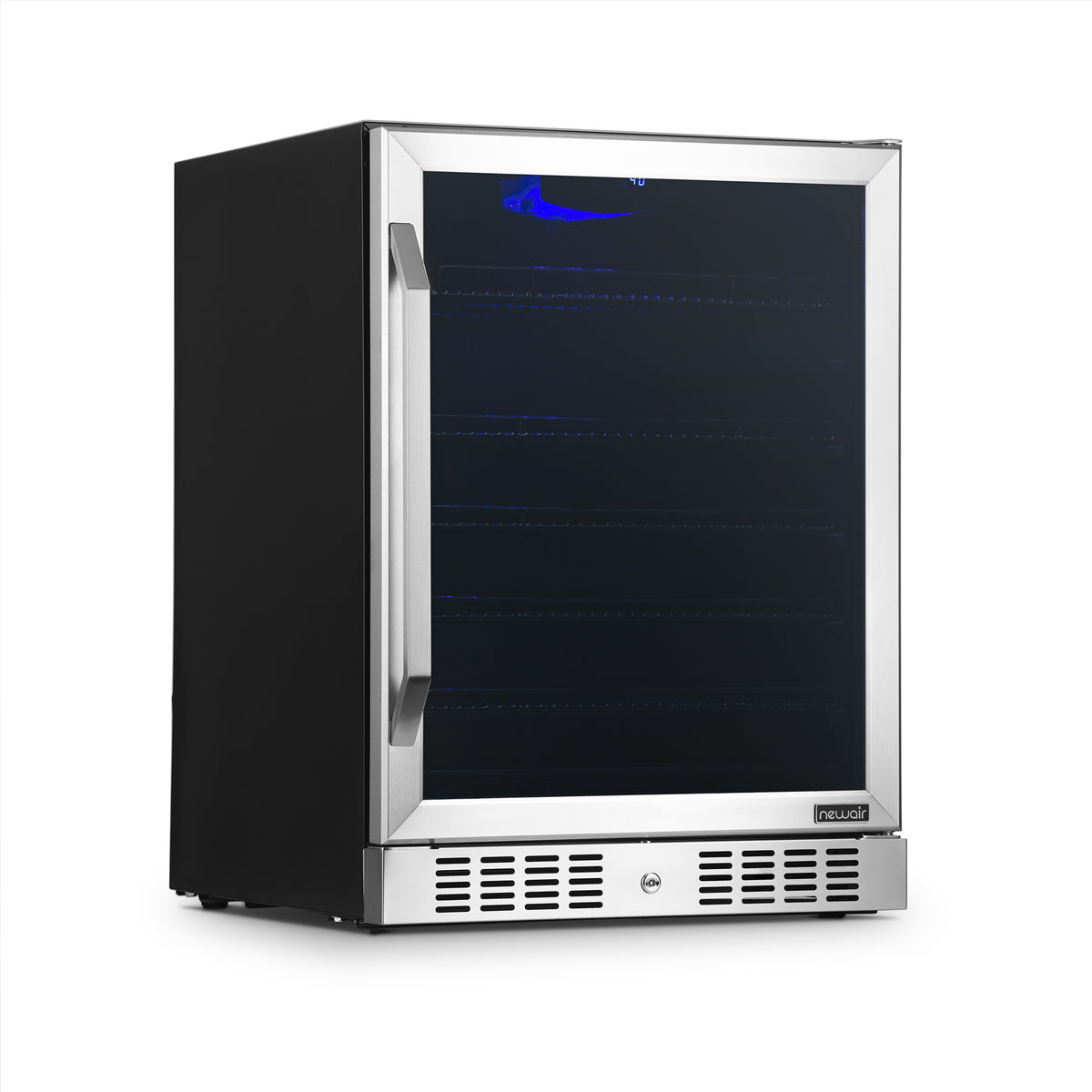 Newair® 177-Can Built-In or Freestanding Stainless Steel Beverage Fridge - 24"