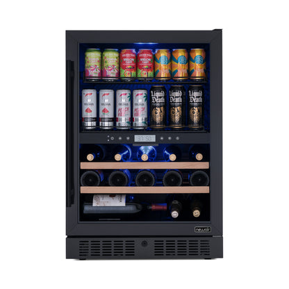newair®-100-can-24-bottle-built-in-dual-zone-black-beverage-fridge-24