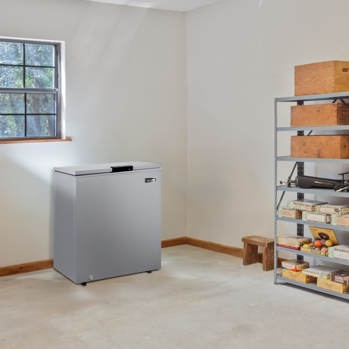 Newair® Mini Deep Chest Freezer, 5 Cu. Ft. - Cool Gray