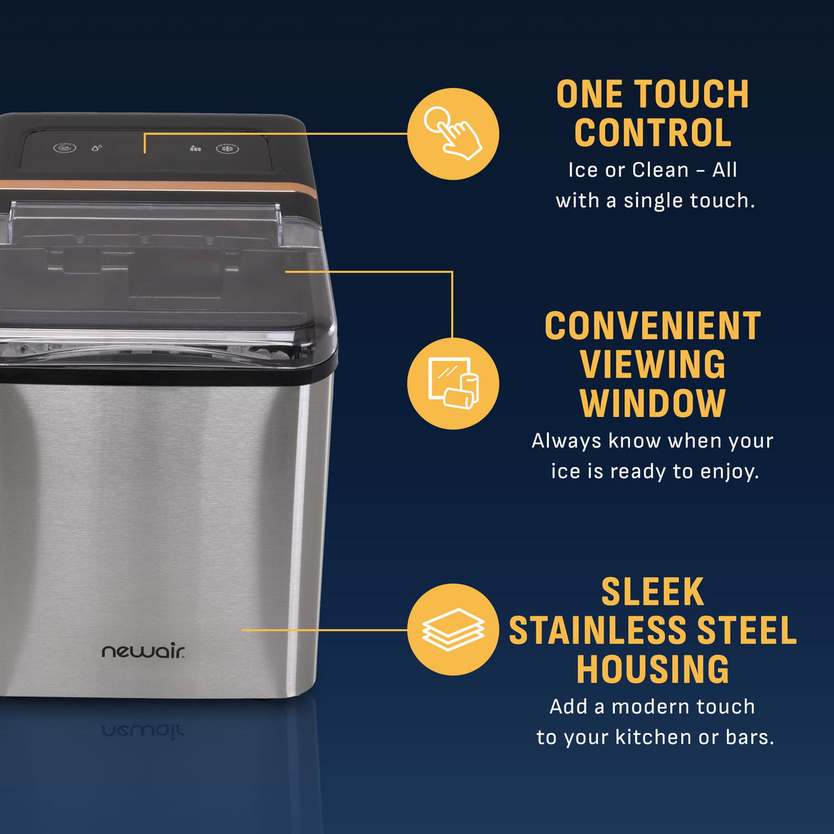 Newair Nugget Ice Maker Countertop, 30-35 lbs in 24 hours