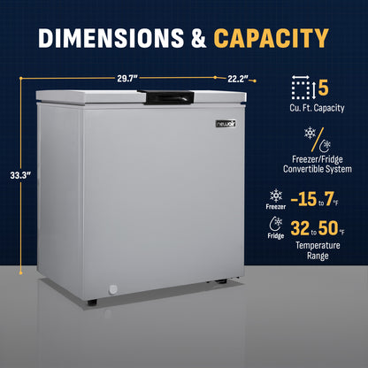 newair®-mini-deep-chest-freezer-5-cu-ft-cool-gray