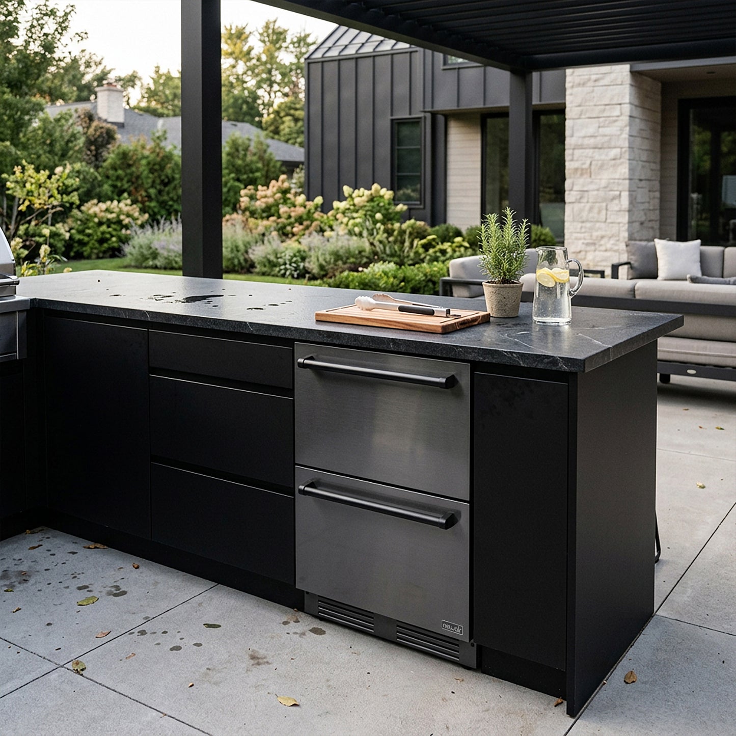 Newair 24 inch Refrigerator and Outdoor Freezer, Undercounter Refrigerator Freezer Convertible