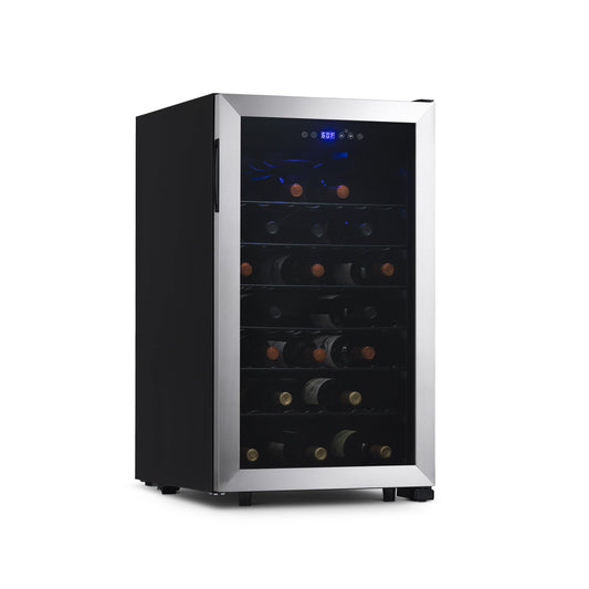 Newair Freestanding 50 Bottle Compressor Wine Fridge in Stainless Steel, Adjustable Racks Wine Coolers    